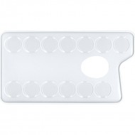 Metal palette 20*11 rectangular 13 compartments for mixing colors